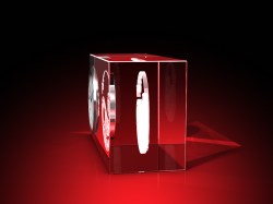  Yin-Yang 3D Kugel - Uhr, Glas eckig – GLASFOTO.COM